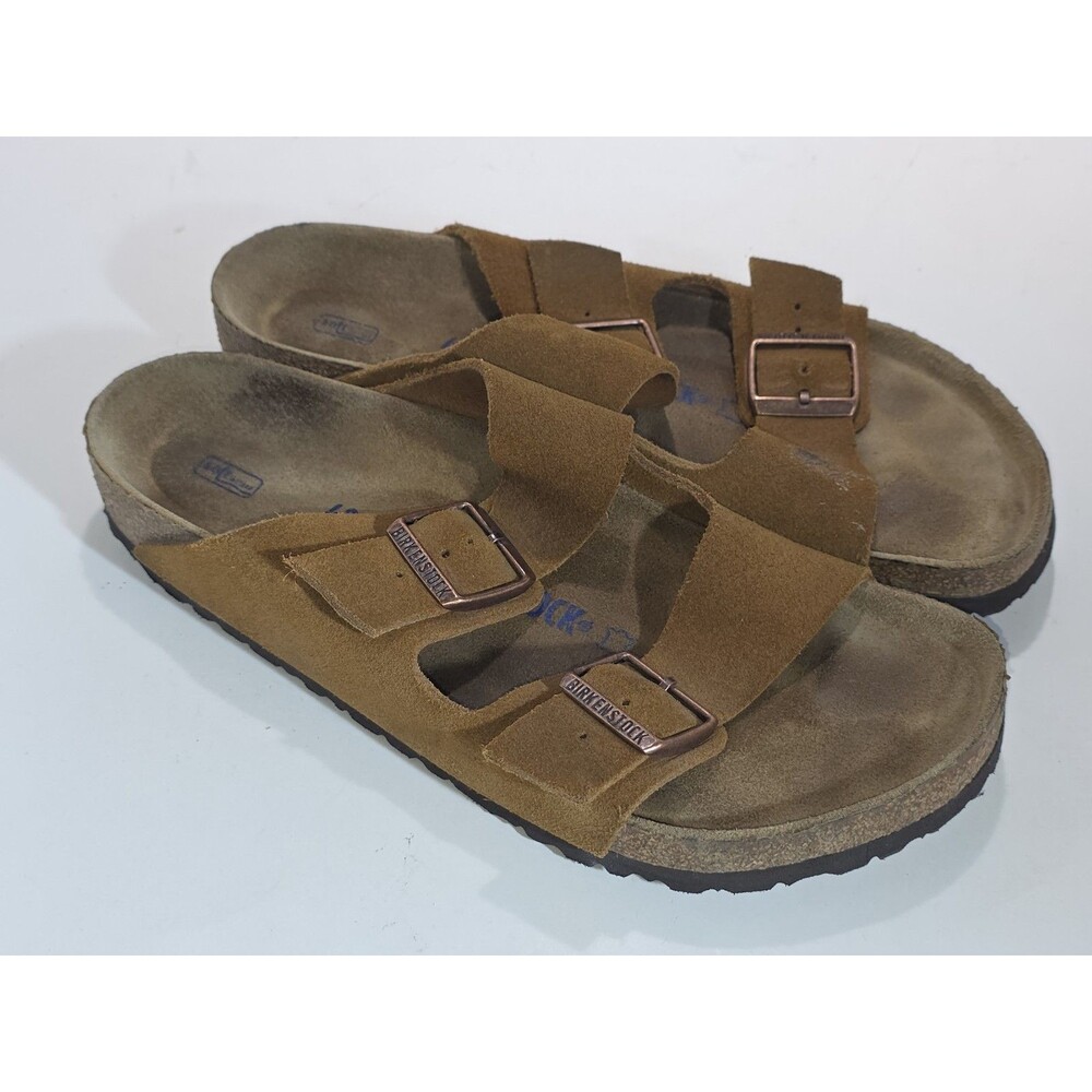 Birkenstock Arizona Regular Fit Soft/ Footbed Mink Size 42 (SMALL WAX STAIN)